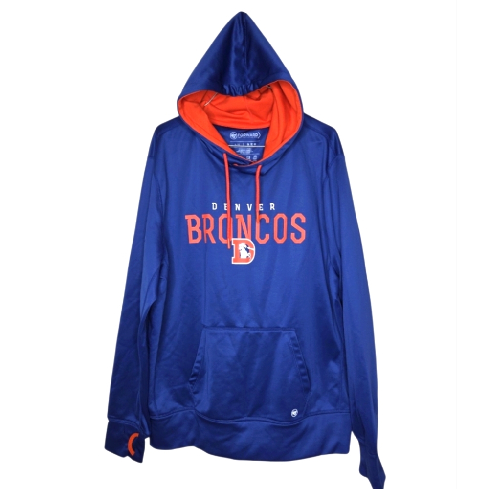 47 Forward Men's Denver Broncos Hooded Sweatshirt Size XL